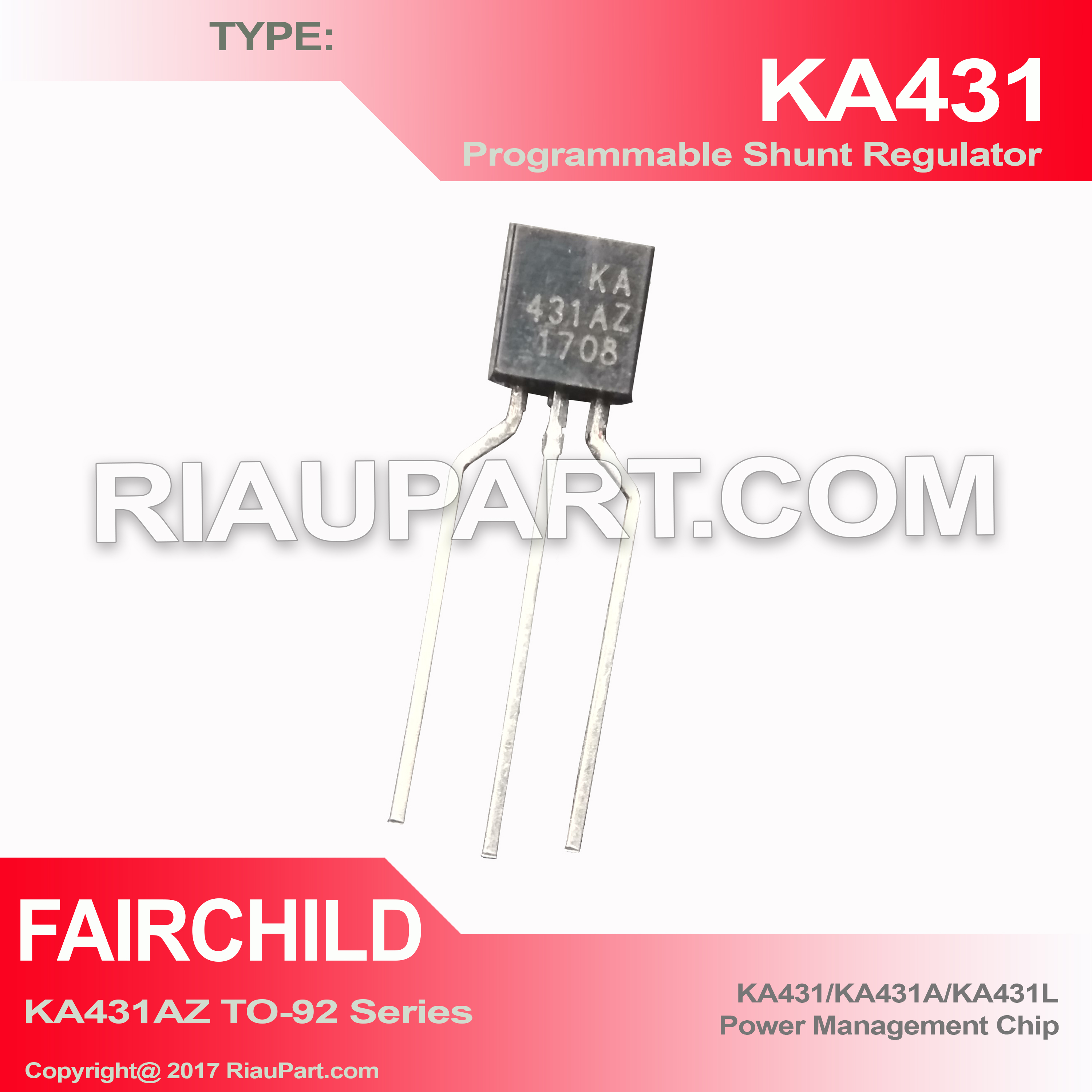 IC KA431AZ KA431A KA431 KIA431 TL431AZ TL431A TL431 431 TO-92