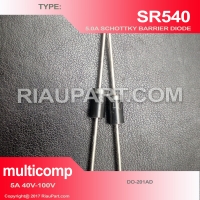 DIODA SR540 DIODE SCHOTTKY BARRIER 40V 5A