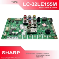 SHARP LC-32LE155M LC-32LE155 MAINBOARD UNIT PART CODE QPWBNG311WJN2 KG311WE