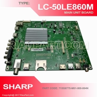 SHARP LC-50LE860M MAINBOARD UNIT PART CODE 715G6775-M01-000-004N