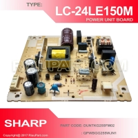 SHARP LC-24LE100 LC-24LE107 LC-24LE150 LC-24LE155 LC-24LE157 POWER SUPPLY PART CODE DUNTKG255FM02 QPWBGG255WJN1