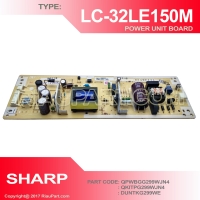 SHARP LC-32LE100M LC-32LE107i LC-32LE150M LC-32LE155M LC-32LE157i POWER SUPPLY PART CODE QPWBGG299WJN3 DUNTKG299FM02