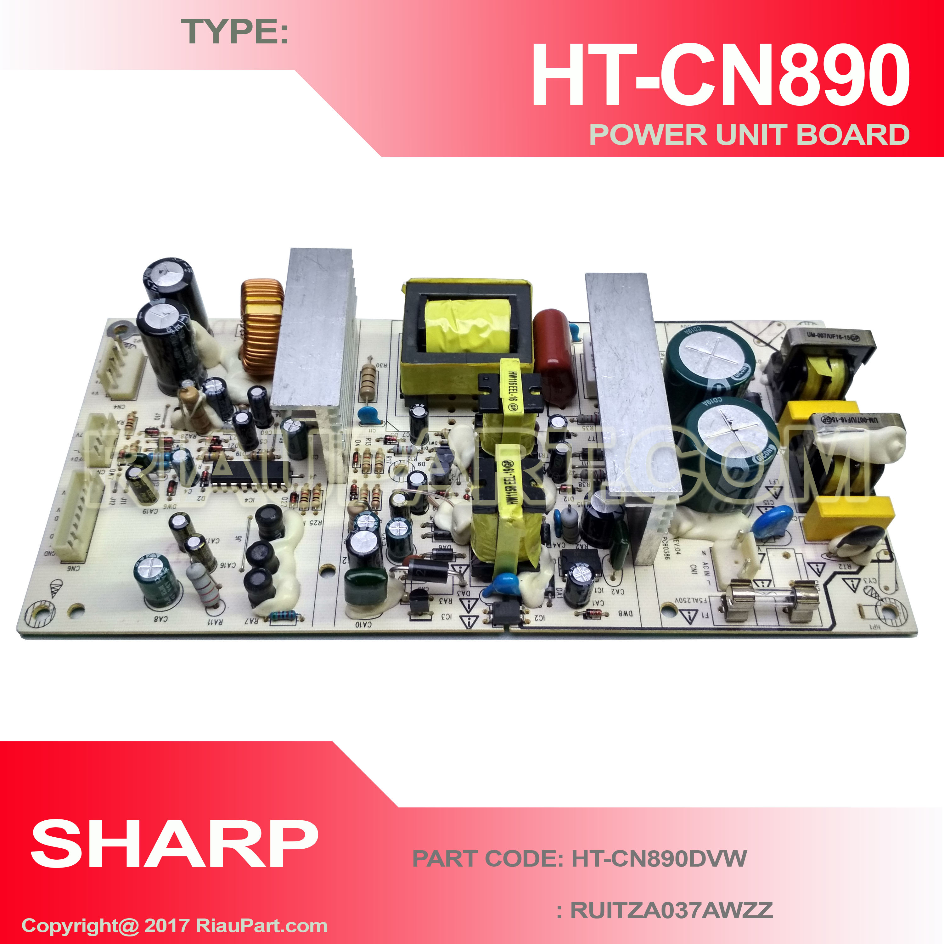 POWER SUPPLY HOME THEATER SHARP HT-CN890DVW - CN890 - HT-CN890