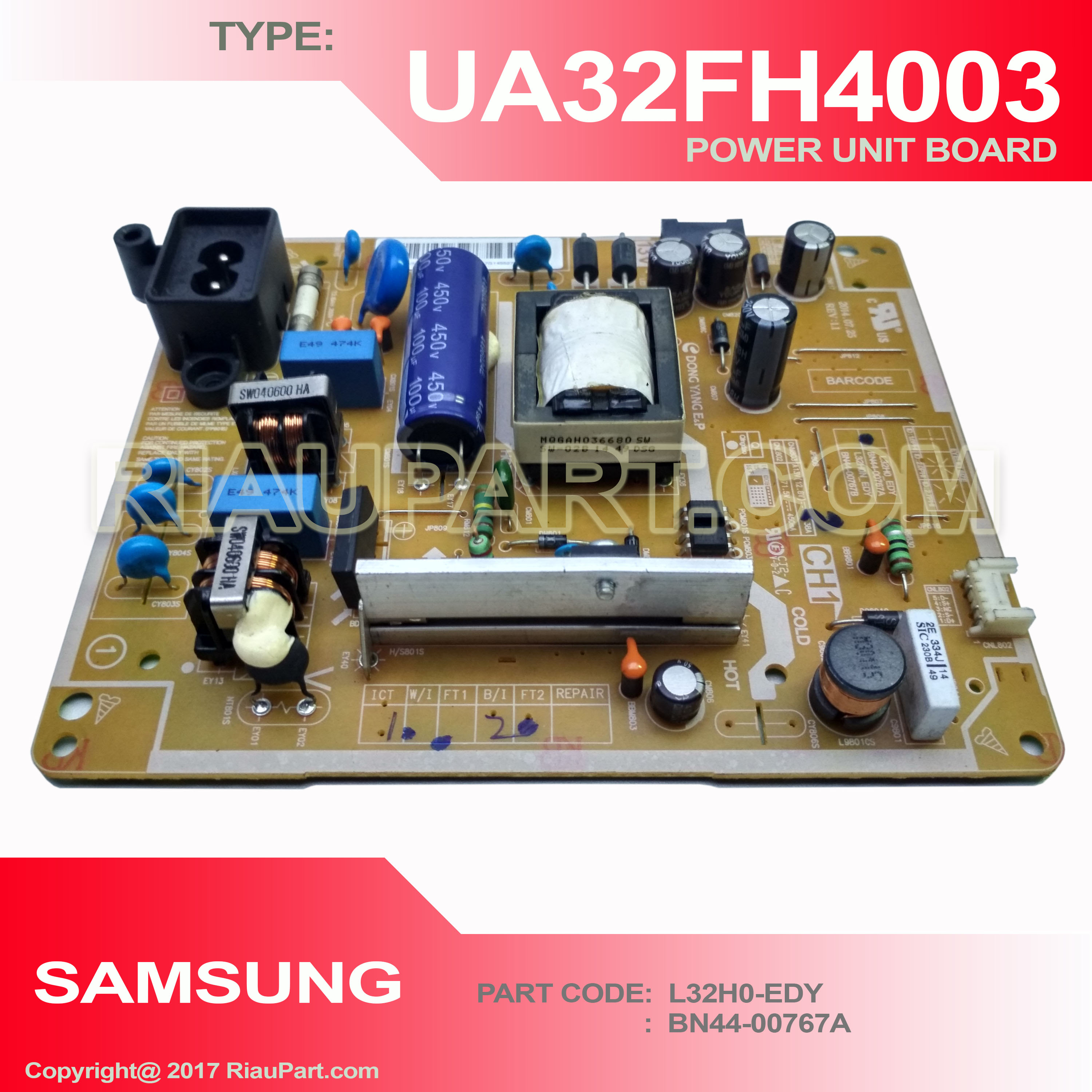 Regulator Tv Samsung UA32FH4003R L32H0_EDY BN44-00767A L32H0N_EDY BN44-00767B
