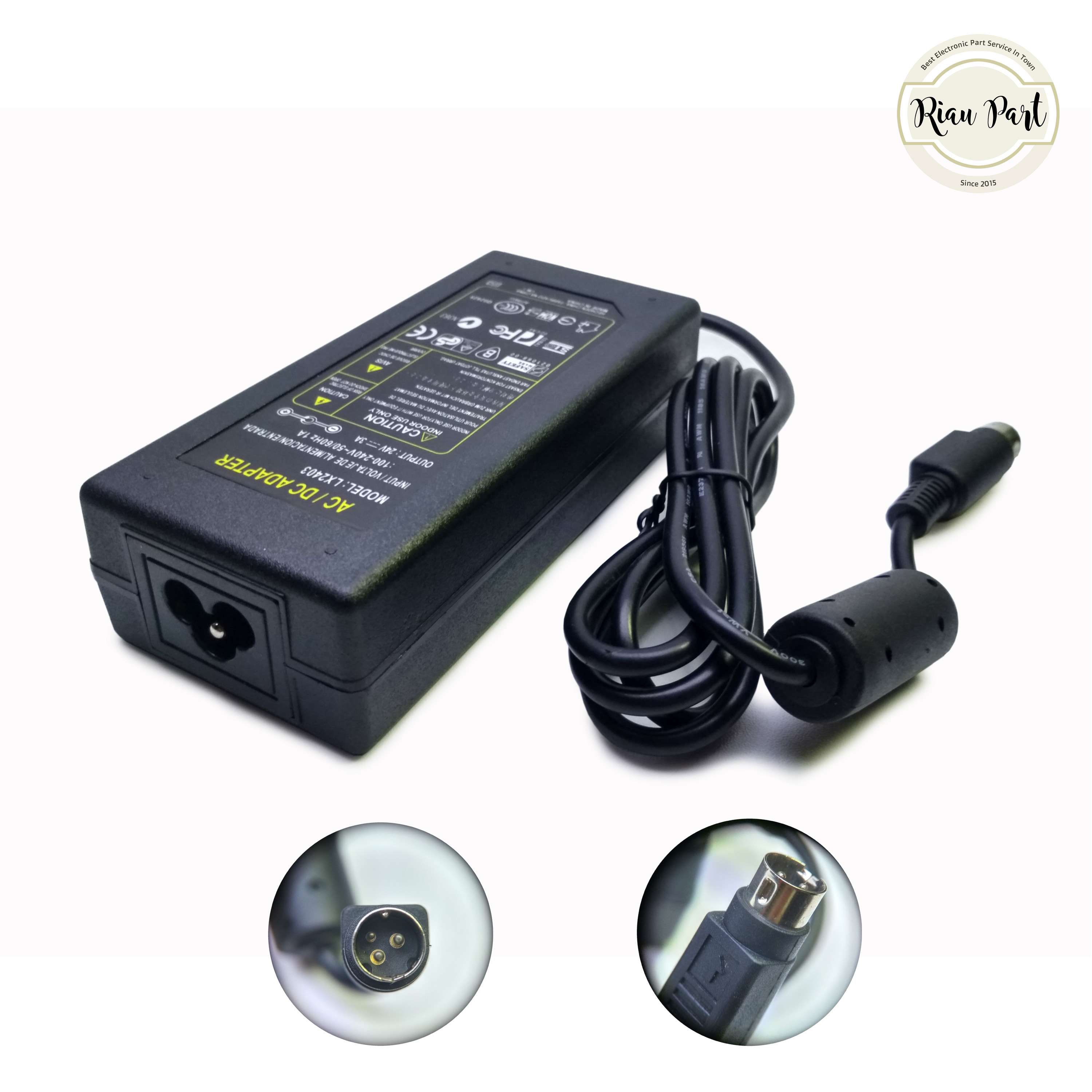 UNIVERSAL ADAPTOR PRINTER KASIR 24V 3A KONEKTOR POWER DIN 3 PIN AWET