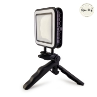 LAMPU MINI STUDIO KAMERA DIFFUSER SOLAR CELL CHARGING DUA MODE CAHAYA